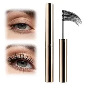 Ultra-Fine Lengthening Waterproof Quick-Dry Mascara, 2026 New Quick Drying Curling Mascara For Fine Short Lash Older Women, 3d Curling Eyelash Long Lasting Smudge Proof No Clumping (Black)