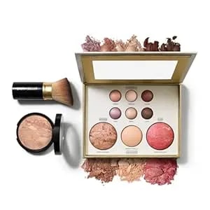 Laura Geller New York Baked Starter Kit- Baked Balance-N-Brighten, Fair + Best Of The Best Tuscan Dreams Face Palette + Retractable Angled Kabuki Brush - Holiday 2025 Exclusive
