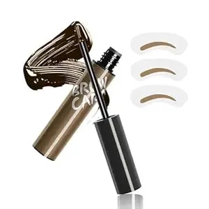 Tattoo Peel Off Eyebrow Gel - Long-Lasting Brow Peel Off Gel, Tattoo Cover Up Makeup Waterproof Eyebrow Tint,Transfer-Proof For Fuller & Defined Looking Brows (Light Brown)