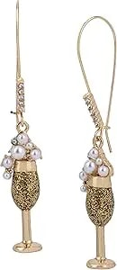 Betsey Johnson Champagne Dangle Earrings