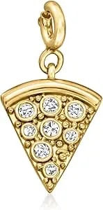 Ross-Simons 0.15 Ct. T.W. Diamond Pizza Slice Charm In 18kt Gold Over Sterling