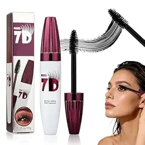 7d Waterproof Volume Mascara, 2026 New Black Lengthening Thickening Softer Fuller Lashes Mascara, 7d Fibre Mascara Long Lasting Natural Curling Lashes For Professional Eye Makeup For Women (1pcs)