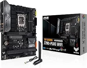 ASUS TUF Gaming Z790-Plus Wifi LGA 1700(Intel 14th,12th &13th Gen) ATX Gaming Motherboard(Pcie 5.0,DDR5,4xM.2 Slots,16+1 Drmos,Wifi 6,2.5Gb LAN,Front USB 3.2 Gen 2 Type-C,Thunderbolt 4(USB4),Aura RGB)