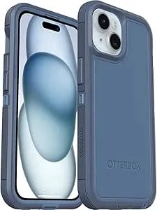 Otterbox Iphone 15, Iphone 14 & Iphone 13 (Only) - Defender Series Xt Case - Baby Blue Jeans (Blue) - Screenless - Rugged - Lanyard Attachment - Microbial Defense Protection - Non-Retail Packaging