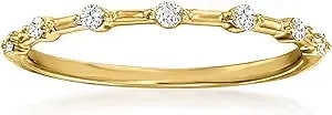 Ross-Simons Pure Collection 0.10 Ct. T.W. Diamond Station Ring In 14kt Yellow Gold