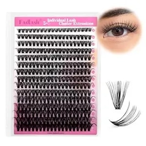 Cluster Lashes 300pcs Mix 8-20mm Individual Lashes 40d C Curl Lash Clusters Diy Eyelash Extensions Wispy Individual Lash Extensions Thin Band Soft Eyelash Clusters To Use At Home (40d-0.07-C,8-20mm)