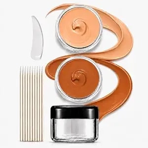 Tattoo Cover Up Makeup Waterproof - Full Coverage Concealer For Tattoos, Scars & Dark Spots, Sweatproof & Transfer-Resistant, 2 Colors For All Skin Tones