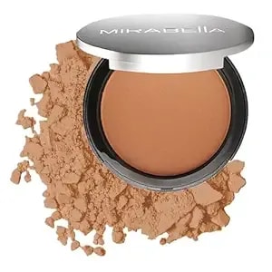 Mirabella - Pure Press Foundation, Hd-Finish Pressed Powder, Buildable Mineral Pressed Powder Compact With Nourishing Jojoba, Age-Defying Makeup For All Skin Types, Original Medium/Dark Iv