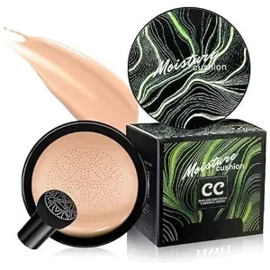 Cushion Cc Cream Foundation Makeup, Concealer For Older Women, Natural - Bb Cream Foundation Concealer Full Coverage Matte Finish, Tattoo Cover Up Makeup Waterproof, Long-Wear, Brighten Moisturizing