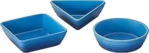 Le Creuset Stoneware Set Of 3 Tapas Dishes, Marseille