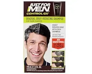 Just For Men Control Gx Grey Reducing Shampoo, Gradual Hair Color, 4 Fl Oz (Packaging May Vary)