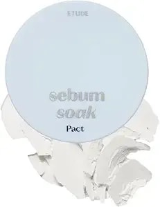 Etude Sebum Soak Pact - Facial Oil Control And Soft Skin With This Mineral Powder That Absorbs Sebum For A Matte Face - Korean Makeup, Kbeauty, Perfect For Gift