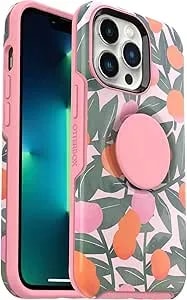Otterbox + Pop Symmetry Series Case For Iphone 13 Pro (Not 13/13 Mini/13 Pro Max) Non-Retail Packaging - Day Trip (Stay Peachy (Pink Graphic))