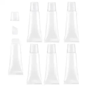 10pcs 10ml Empty Tubes Lip Empty Lip Gloss Containers Refillable Soft Clear Tubes Mini Lipgloss Dispenser Travel Toothpaste Cream Chapstick Lipstick Clear For Diy Lipgloss Balm Cosmetic