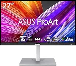 Asus Proart Display 27” 1440p Professional Monitor (pa278cgv) - Ips, Qhd (2560 X 1440), 144hz, 95% Dci-p3, δE < 2, Calman Verified, Usb-C Pd 90w, Freesync Premium, Displayhdr 400, Height Adjustable