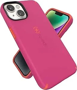 Speck Iphone 17e, Iphone 14 & Iphone 13 Case -Slim Phone Case With Drop Protection, Scratch Resistant With Soft Touch For 6.1 Inch Iphones - Dual Layer Case, Digital Pink/Energy Red Candyshell Pro