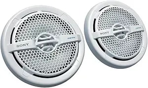Sony Marine Audio Speakers Stereo Marine Use Certified With 6.5 Inch Dual Cone Design For Boats, Pools, And Other Outdoor Audio Systems, White