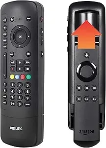 Philips Universal Companion Remote Control For Samsung, Vizio, Lg, Sony, Roku, Apple Tv, Rca, Panasonic, Smart Tvs, Streaming Players, Blu-Ray, Dvd, 4 Device, Flip & Slide Fire Tv, Black, srp2024a/27