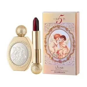 5-In-1 Multicolor Lipstick For Women - Highly Pigmented, Moisturizing & Glossy - Long Lasting, Silky Smooth - Perfect For Daily Makeup, Vintage & Gifts