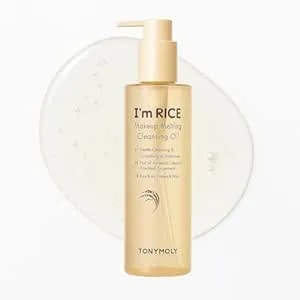 Tonymoly I’M Rice Makeup Melting Cleansing Oil – 215ml - Gentle Cleanser For Sensitive Skin - Removes Makeup & Impurities - Rice Bran Oil + Pha - Non-Comedogenic, Fragrance-Free, Korean Skincare