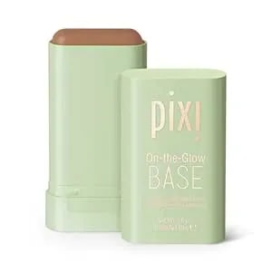 Pixi Beauty On-The-Glow Base - Tinted Moisturizer Foundation Stick - Mahogany: Deep Brown, Warm Shade - 0.6 Oz / 19g