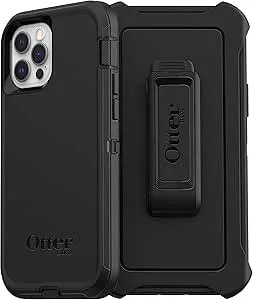 Otterbox Iphone 12 & Iphone 12 Pro Defender Series Case - Black, Rugged & Durable, With Port Protection, Includes Holster Clip Kickstand - Rugged, Durable, With Port Protection, Kickstand