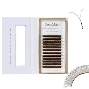 Decemars Two Tip Yy Eyelash Extensions Supplies C Curl 0.05mm Thickness 9mm Soft Lash Trays Premade 4d Easy Fan Y Shaped Volume Clusters Wispy Eye Lashes Brown (Yy,0.05-C-9mm)