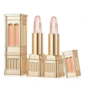 2pcs Color Changing Lipstick, 2026 New Ph Adjusting Lipstick, Ph Lip Stick Color Changing 24 Hours Long Lasting Moisturizing Lip Gloss Hydration Without Stripping, Suitable For All Skin Tones(Silver)
