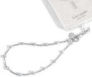 Kate Spade New York Phone Charm - Detachable Cell Phone Lanyard - Dazzle Chain Silver