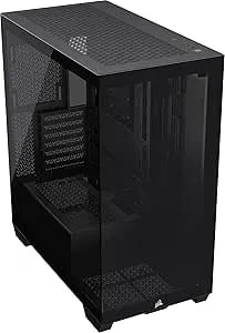 Corsair 3500X Mid-Tower ATX PC Case – Panoramic Tempered Glass – Reverse Connection Motherboard Compatible – No Fans Included – Black