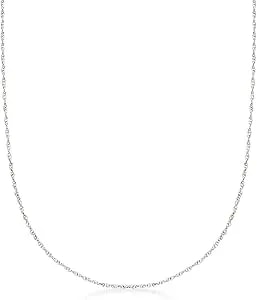 Ross-Simons Italian 14kt White Gold Medium Rope-Chain Necklace