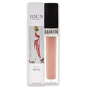Idun Minerals Lip Gloss - Soft, Creamy Formula For Velvet Soft, Shiny Pout - Intense Vitamin E Hydration For Dry, Chapped Lips - Non-Sticky, Long Lasting Pigment - 018 Ronja - 0.27 Oz