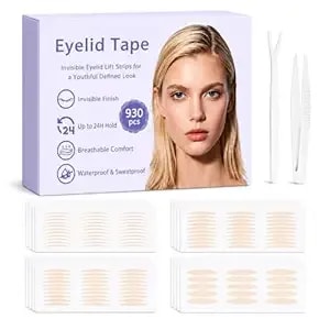 930 Pcs Double Eyelid Tape For Hooded Eyes Invisible, Waterproof Eyelid Lifter Strips For Natural-Looking All-Day Wear,Say Goodbye To Single Lids,Sagging Eyelids Or Uneven Lids