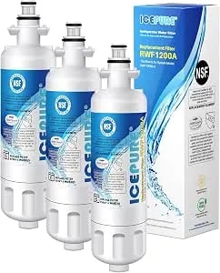 Icepure adq36006101 9690 Water Filter Replacement For Lg lt700p, 3 Pack - Replacement For Kenmore Elite 46-9690 adq36006102, rwf1200a, clch106, lfx28968st lfxs29626s lfxs30766s lfx31925st lfx31945st