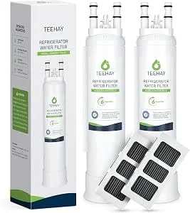 Teehay Pwf-1 fppwfu01 Water Filter & Pureair Ultra Ii paultra2 Air Filter Combo, Compatible With Frigidaire frigcombo13, frss2623as, frss26l3af, frss2323as, frss2323aw, frss2623ab, frsc2333as, 2 Pack