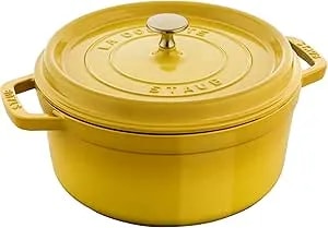 Staub Cast Iron 4-Qt Round Dutch Oven - Citron