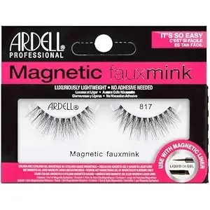 Ardell Magnetic Eyelashes Faux Mink False Eyelashes 817 – No Glue Needed - Magnetic Lashes With Natural Look Wispy Volume, 1 Pack