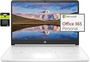 Hp 14" Ultral Light Laptop For Students And Business, Intel Quad-Core n4120, 16gb Ram, 128gb Storage(64gb Emmc+64gb Ghost Manta Sd), 1 Year Office 365, Webcam, Hdmi, Wifi, Usb-A&C, Win 11 S