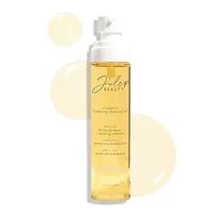 Julep Vitamin E Hydrating Cleansing Oil And Makeup Remover - Face Wash For Normal To Dry Sensitive Skin - 3.38 Fl Oz - Rosehip And Olive Oil Face Cleanser