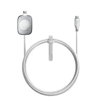 Nomad Apple Watch Charger Usb Type C Cable 1.5m White 2in1, Usb C Charging Cable - 100w Fast Iwatch Charger Usbc For Apple Watch, Airpods And Iphone, Universal Type C Charging Cables