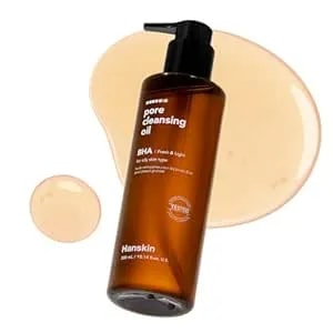 Hanskin Bha Pore Cleansing Oil, Gentle Blackhead Cleanser And Makeup Remover For Combination And Oily Skin, Korean Skincare [Bha/10.14 Oz]