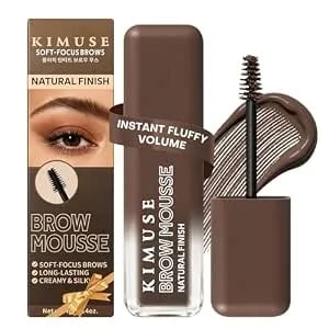 Kimuse Fluffy Brow Mousse, Volumizing Tinted Eyebrow Gel, Waterproof & Long-Lasting Brow Gel Mousse, Easy-To-Use Eyebrow Tint For Natural-Looking Brows