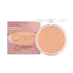 Mineral Fusion Pressed Powder Foundation, Warm 4, 0.32 Ounce