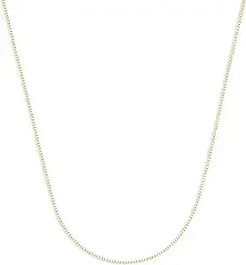 Amazon Essentials Sterling Silver 1.2mm Box Chain