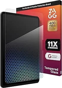 Zagg xtr4 Screen Protector For Ipad Pro 13" (m5)/ Pro 13" (m4) - 11x Stronger Tempered Glass, Blue Light Filter, Anti-Reflective, Ultra Smooth, Easy Install, Recycled Materials