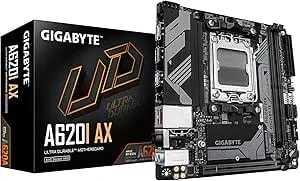 Gigabyte A620I AX (AM5/ LGA 1718/ AMD/ A620/ Mini-ITX/ 5-Year Warranty/ DDR5/ Single M.2/ Pcie 4.0/ USB 3.2 Gen1 Type-C/Realtek Wi-Fi 6E/ Realtek 2.5GbE/ Q-Flash Plus/Pcie EZ-Latch/Motherboard)