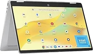 Hp Chromebook x360 14 Inch Laptop, Hd Touchscreen, Intel Processor n100, 4 Gb Ram, 64 Gb Emmc, Intel Uhd Graphics, Chrome Os, 14b-cd0000nr (2024)