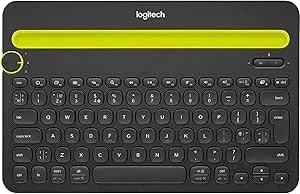 Logitech Bluetooth Multi-Device Keyboard k480 For Computers. Tablets And Smartphones. Black, Compact, Dial And Switch, Spill-Resistant Keyboard - 920-006342 (Renewed)