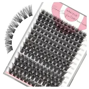 Lash Clusters 168pcs Volume Cluster Lahes D Curl Eyelash Lashes 10-16mm Natural Look Wispy Lashes Reusable Thin Bland Individual Lashes By Winkgiggle(56d)