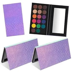 4 Packs Magnetic Mermaid Empty Palette With Mirror, 7" X 4" Large Mermaid Magnetic Makeup Palette, Makeup Empty Palettes For Eyes-Hadow, Lipstick, Blush For Storage & Travel